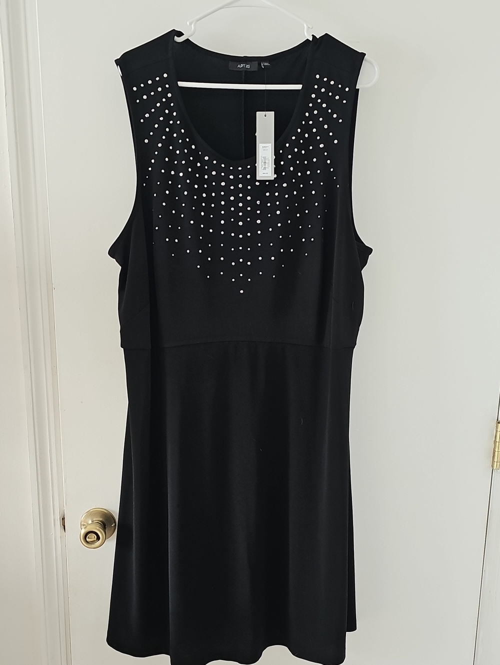 Apt. 9 Black Sleeveless Studded Scoop Neck Dress